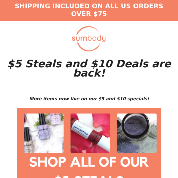 Shop $5 and $10 STEALS 😎