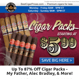 🤩 Up To 87% Off Cigar Packs 🤩