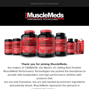 Welcome to MuscleMeds