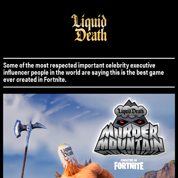 Liquid Death is now in Fortnite