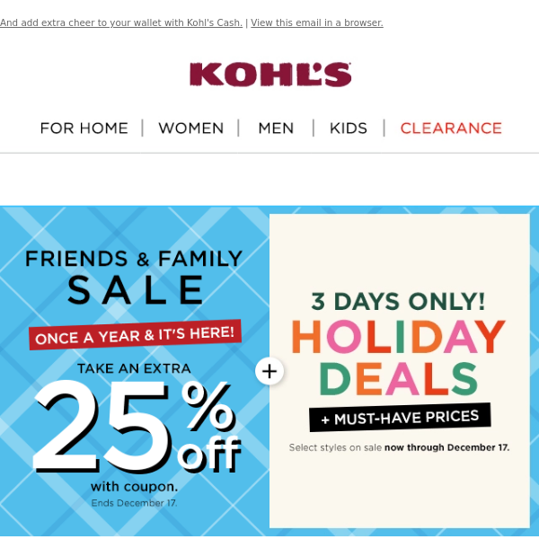 Kohl's Coupon Codes December 2023