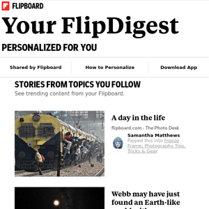 What's new on Flipboard: Stories from Lifestyle, Astronomy, Health and more