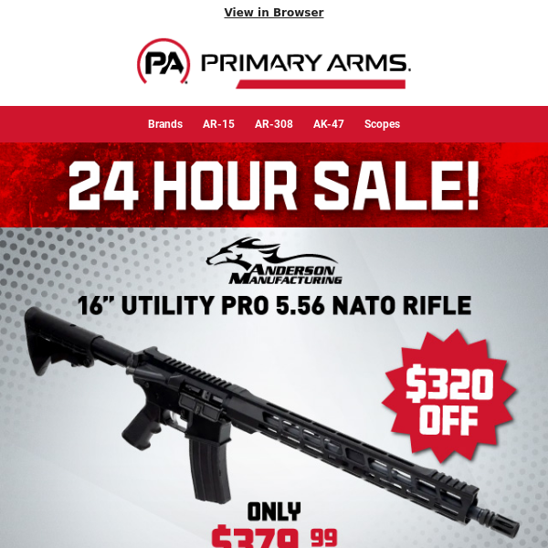 ⏰ 24HRs! $320 OFF Anderson 16" 5.56 Rifle!