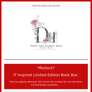 Restock Alert....IT Inspired Limited Edition Box..