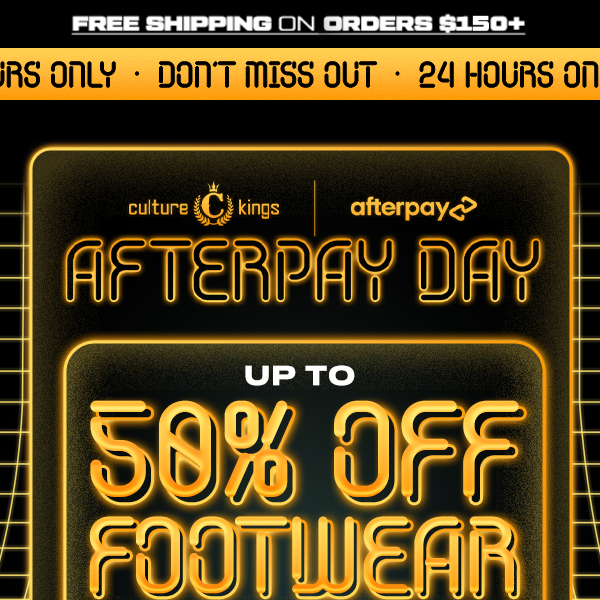 Up to 50% Off Footwear 🚨 24 HOURS ONLY