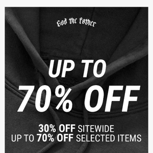 IT'S LIVE: UP TO 70% OFF ALL GTF