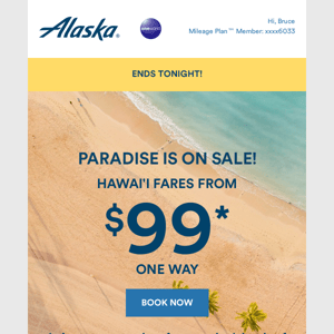 LAST CHANCE: Hawaiian paradise from $99 one way!