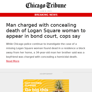 Man charged with concealing death of Logan Square woman to appear in bond court, cops say