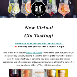 New Virtual Gin Tasting Event Announced!