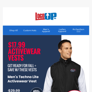 $17.99 Activewear Vests