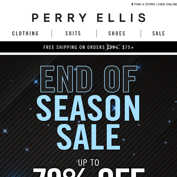 📢 The End of Season Sale Starts Now. Up to 70% off