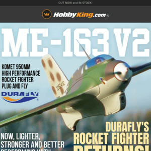 [NEW RELEASE]: The Durafly Me-163 v2 is Here!