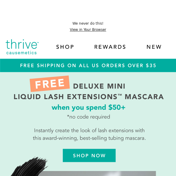 Free Mini Mascara Just for You! - Thrive Causemetics