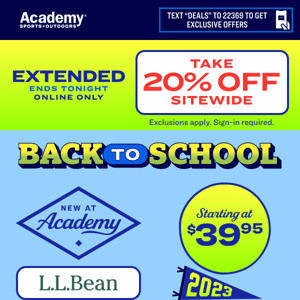 NEW at Academy: L.L.Bean Backpacks and Polos