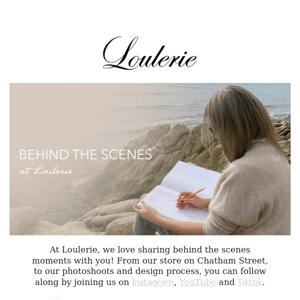 Take a look behind the scenes of Loulerie!
