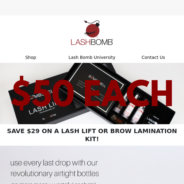 $29 off Lash Lift & Brow Lamination Kits! ❤️