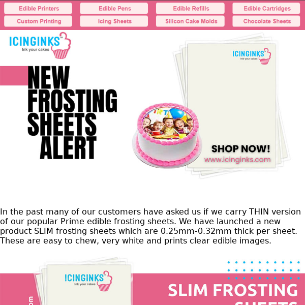 📢 Icinginks NEW frosting sheets alert