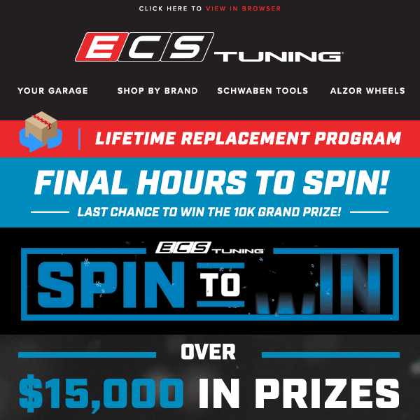 Final Day for you to Spin and Win Up to $15,000 in Prizes!