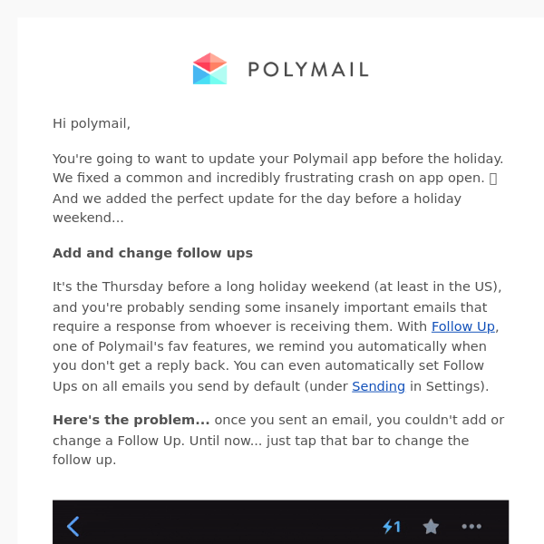 What's new @ Polymail: Add and Change Follow Ups!