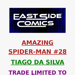 🔥 TRADE DRESS SELLING OUT FAST! 🔥 TIAGO DA SILVA AMAZING SPIDER-MAN #28 VARIANTS🔥TRADE DRESS LIMITED to 800 W/COA 🔥 AVAILABLE NOW!