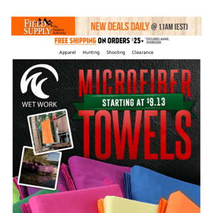 🎄 Stocking Stuffer Alert: Wet Work Microfiber Sport Towels