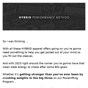 💪🏻 👀 …% off HYBRID Training