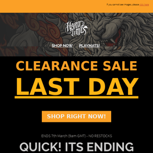LAST DAY OF CLEARANCE🔥