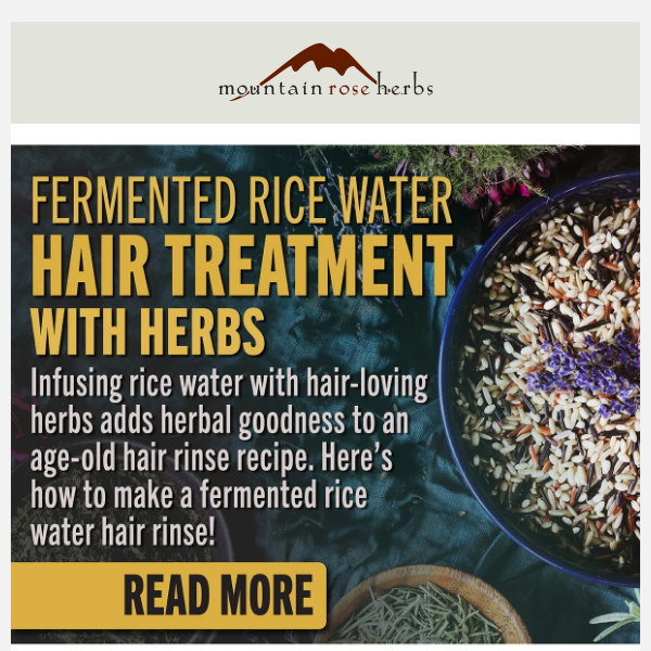 Fermented Rice Water Hair Treatment with Herbs 
