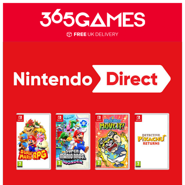 ✨ Nintendo Direct Upcoming Games!