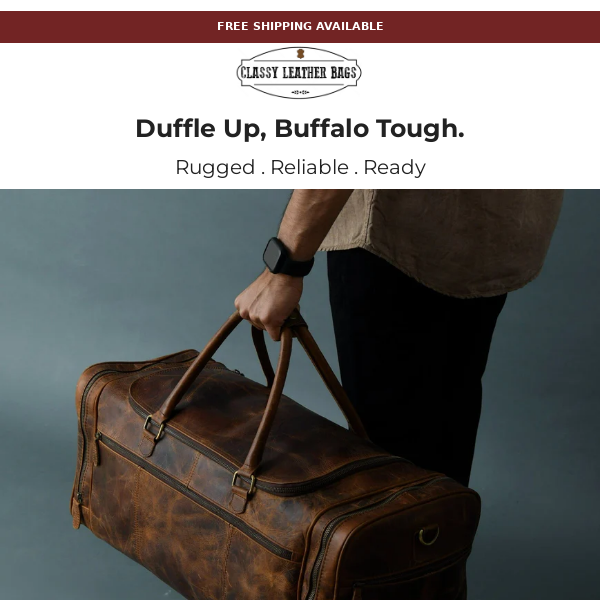 Our Product of the Week "Cohen Buffalo Weekender Duffle". Get 50% OFF Today!