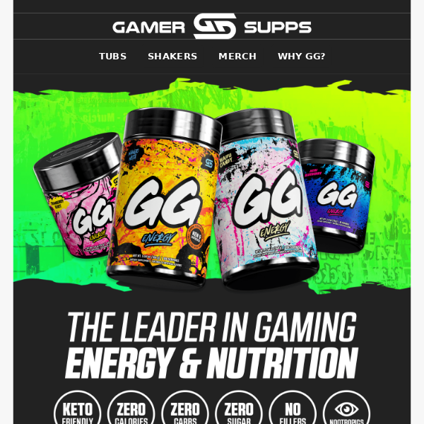 Healthy energy made for gamers 🎮