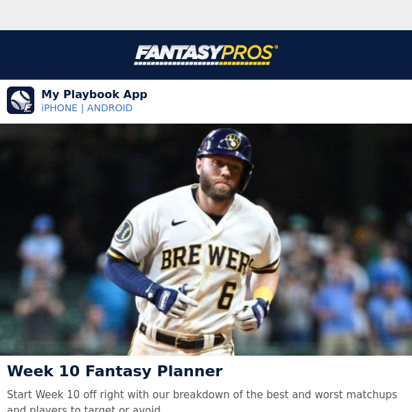 My Playbook, Fantasy Baseball