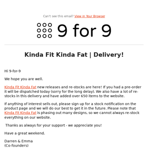 Kinda Fit Kinda Fat | Delivery!