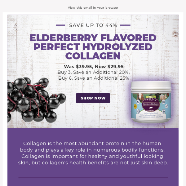 Only 12 Hours Left to Save Up to 44% on Elderberry Collagen