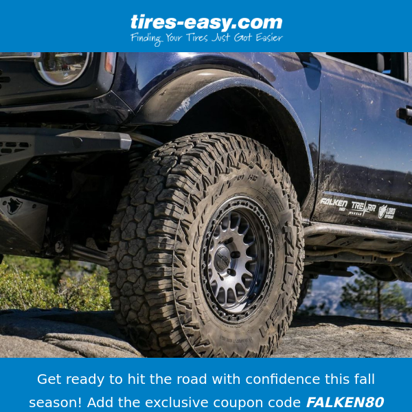 Drive into autumn with style and savings - $80 OFF on Falken Tires!