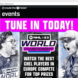 Catch the EA SPORTS NHL 23 World Championship European Final today on Twitch!