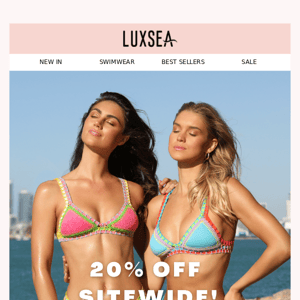 20% OFF SITEWIDE 👙