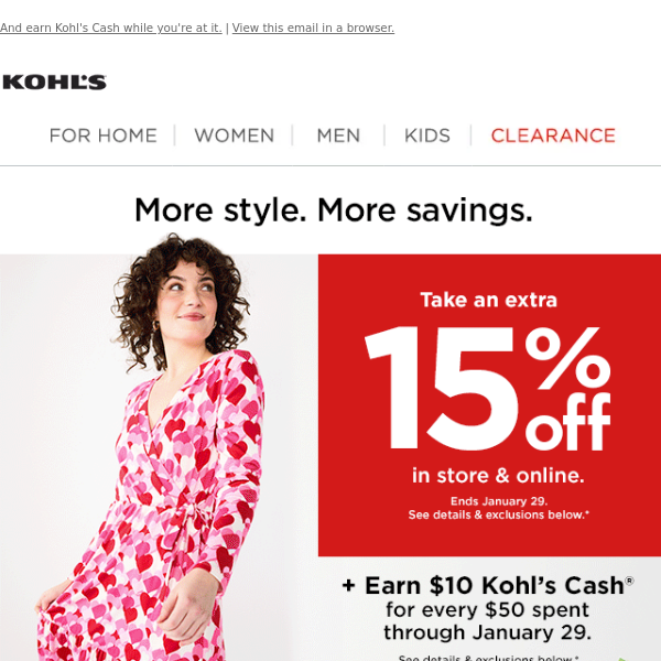 ⏳ 15% off ends soon ... get shopping & saving! ⏳ - Kohls
