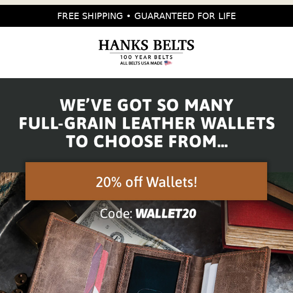 Trifold Wallet - Hanks Belts