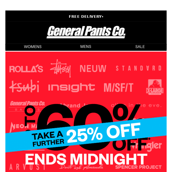 Don't miss EXTRA 25% OFF sale.