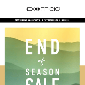 Up to 60% Off starts NOW | End of Season Sale