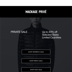 Private Sale Continues