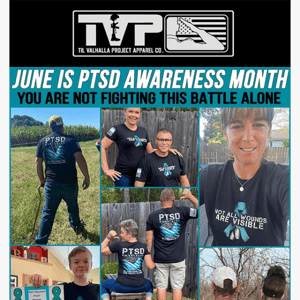 June is PTSD Awareness Month, so help raise awareness with impactful gear.