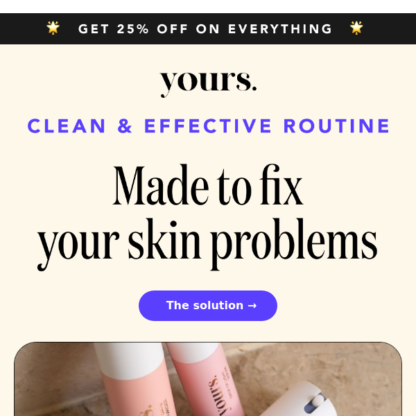 🤝 The solution to your skin problems