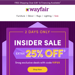 You’re invited 📩 First-*EVER* Insider Sale