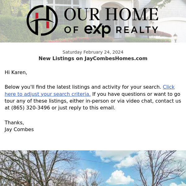 New Property Listings on JayCombesHomes.com