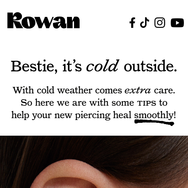 Winter care tips for your new piercing