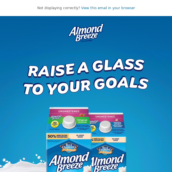 Almond Breeze® + New Year's goals 🤝