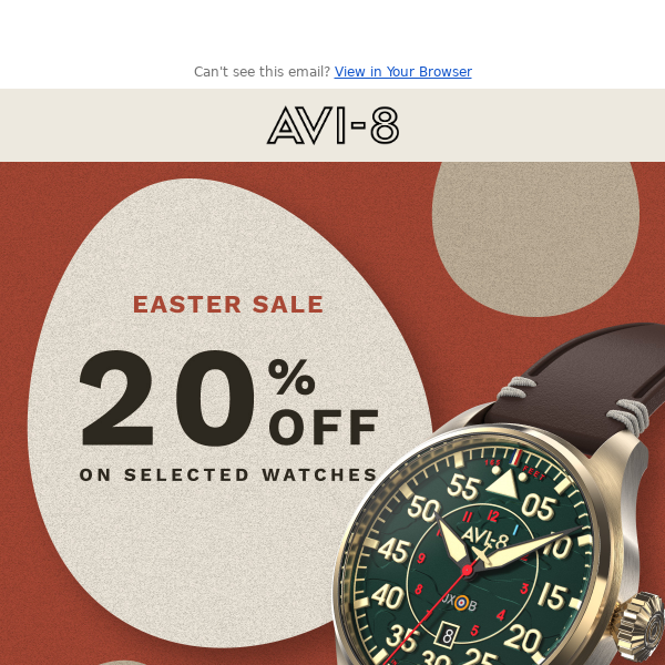 🌸 Hop into Savings: AVI-8 Easter Sale Starts Now!