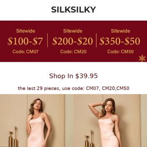 🔥Flash Sale The Last 31 Pieces Of Best Silk Sleepwear.
